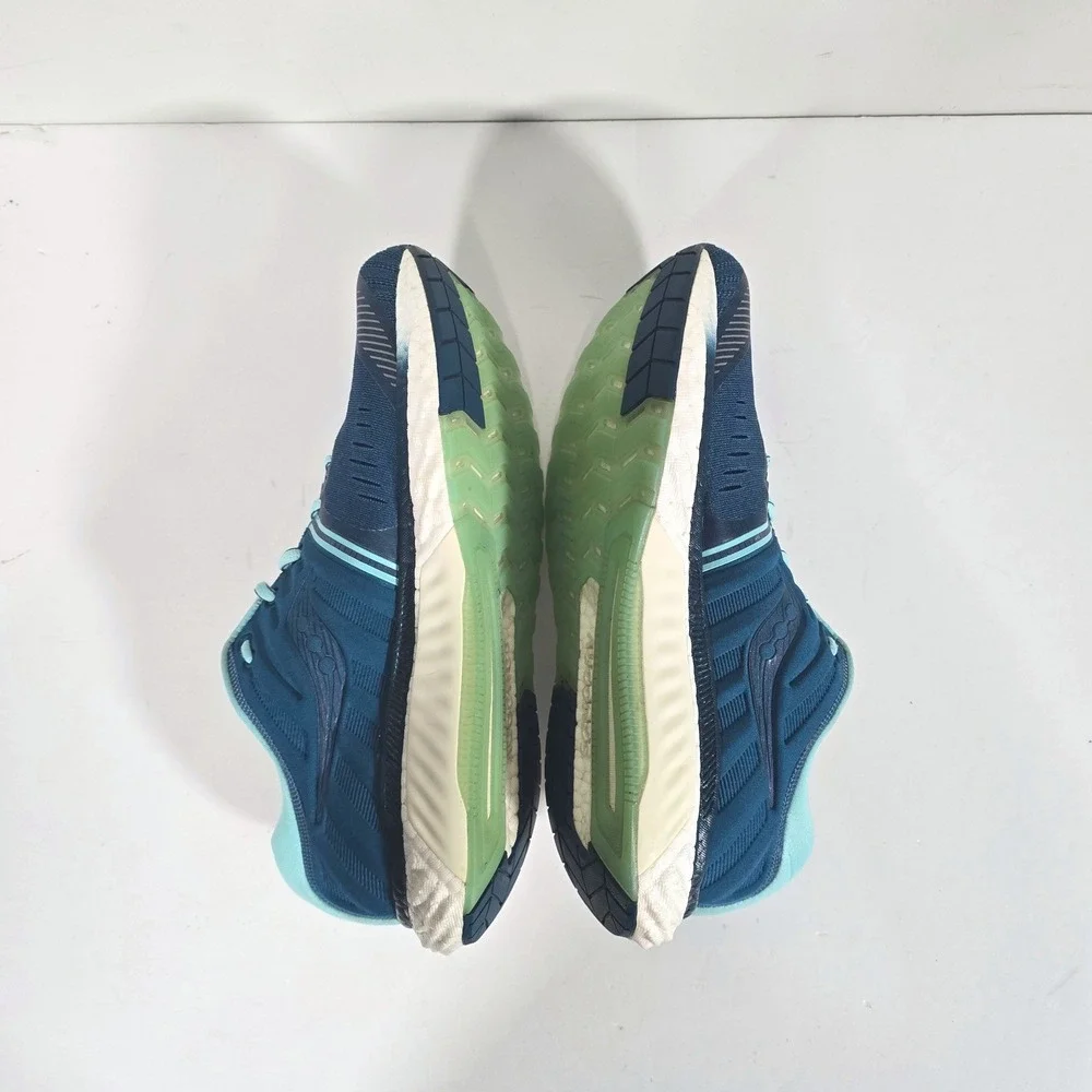Saucony Hurricane 22 Running Shoes Womens 11.5 Blue Aqua Stability S10545-25